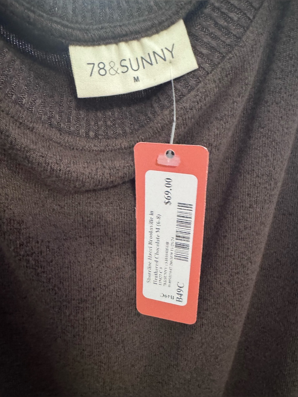 78 & Sunny Women’s Off-Shoulder Sweatshirt - Picture 3 of 4